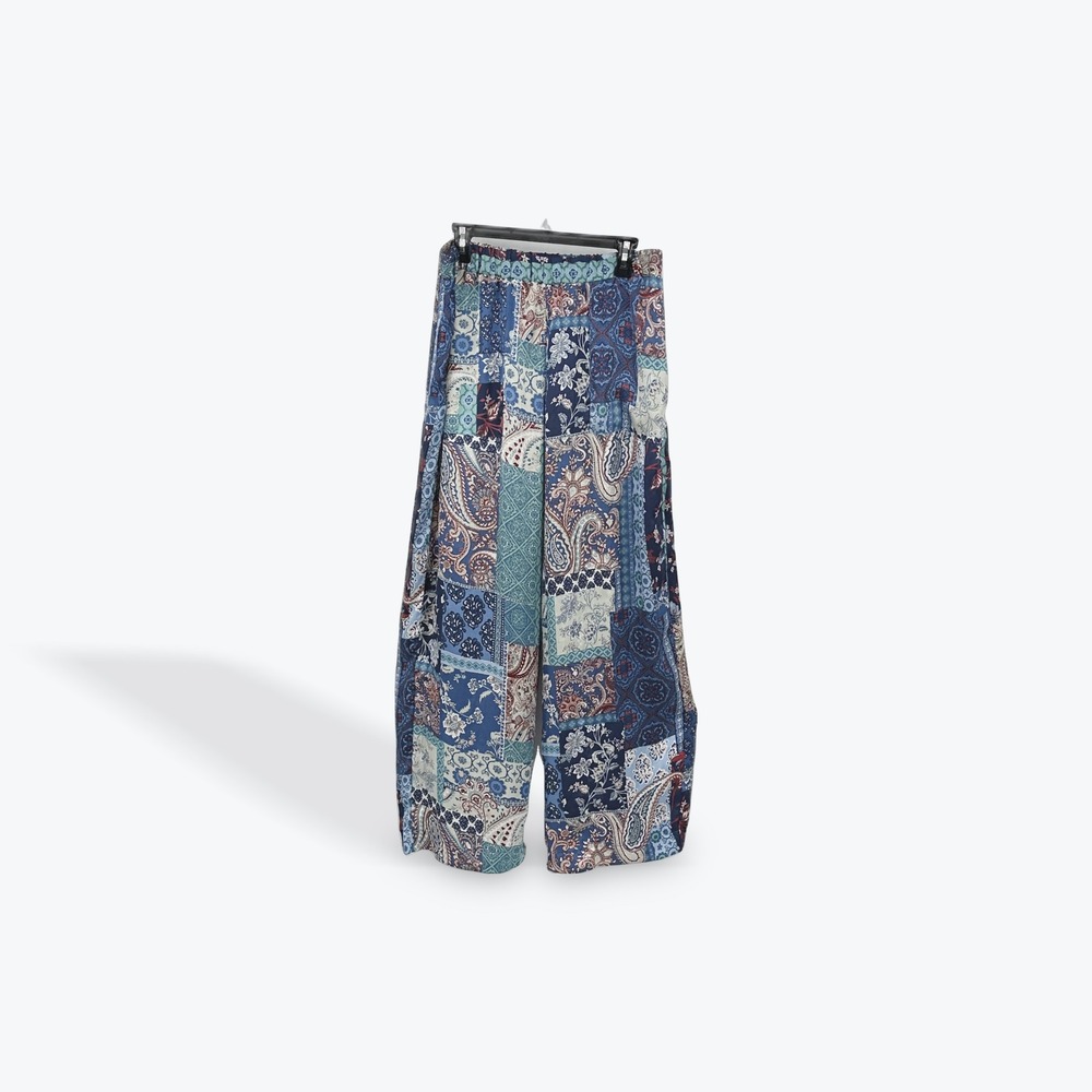 Patchwork Wide Leg Pants